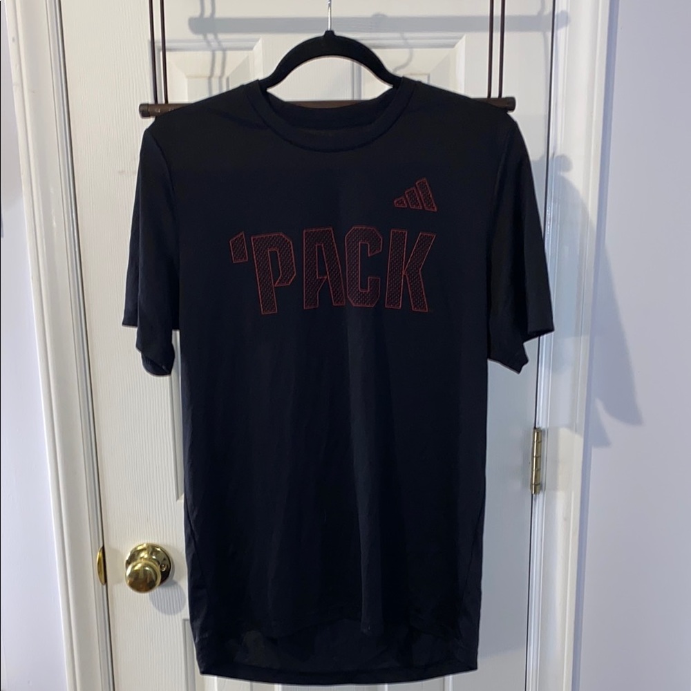 NC STATE Adidas Black Short Sleeve Tee, dri fit adult medium